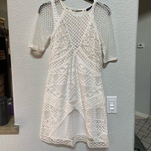 French Connection white lace dress